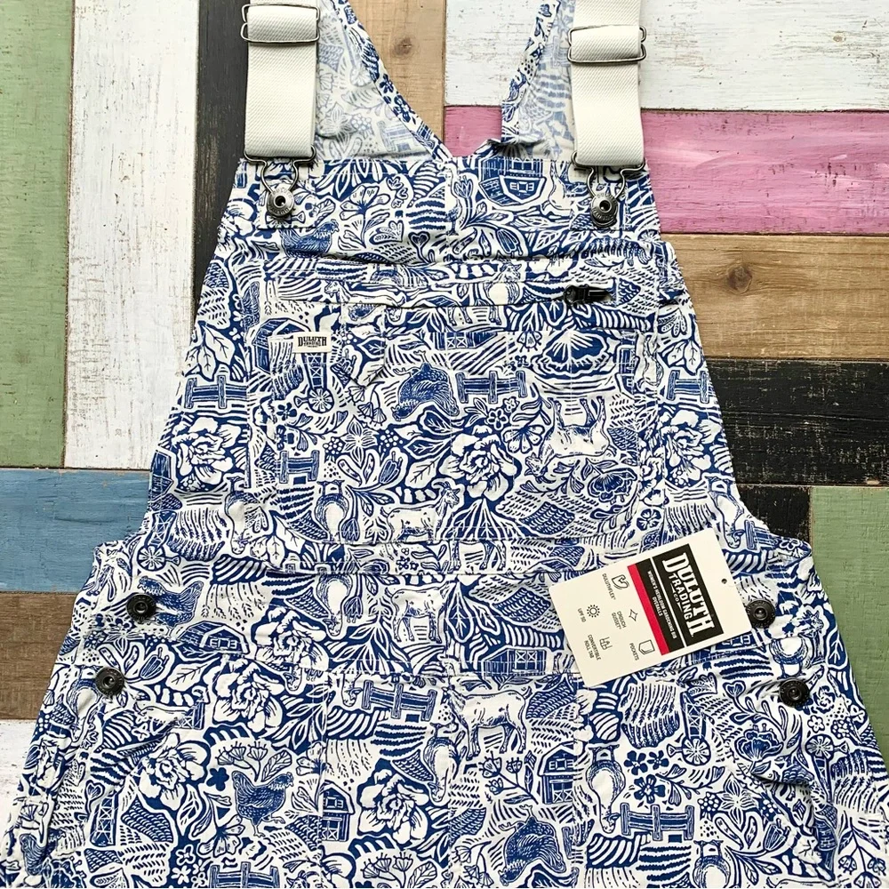NWT Duluth Small x35L Heirloom Gardening Bib Overalls Farm Toile Garden Outdoors - Picture 3 of 10